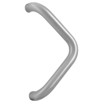 Stoßgriff gebogenes GPF07 25x325mm Edelstahl gebürstet