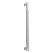 Stoßgriff recht GPF75 25,4x350mm Edelstahl poliert mit Edelstahl gebürstet
