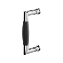 Stoßgriff Tonnen Modell Ika 130mm Edelstahl poliert mit schwarz
