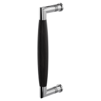 Stoßgriff Tonnen Modell Ika 207mm Edelstahl poliert mit Ebenholz
