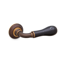 Türgriff auf Rosette Naxos 8011R satinbronze