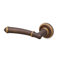 Türgriff auf Rosette Aurora 1511L lochteil links satin bronze 