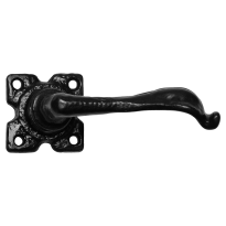 Türgriff auf Rosette KP0879R Schmiedeeisen schwarz