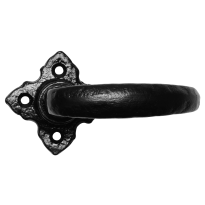 Türgriff auf Rosette KP2471R Schmiedeeisen schwarz
