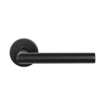 Türgriff auf Rosette L-förmigen Modell 19 mm schwarz