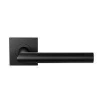 Türgriff auf Rosette L-förmigen Modell 19mm Schwarz
