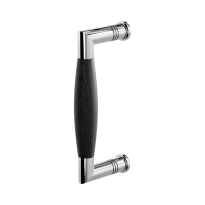 Stoßgriff Tonnen Modell Ika 157mm Edelstahl poliert mit Ebenholz