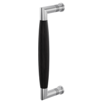 Stoßgriff Tonnen Modell Ika 207mm Edelstahl gebürstet mit Ebenholz