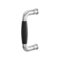 Stoßgriff Tonnen Modell Ika 130mm Edelstahl gebürstet mit schwarz
