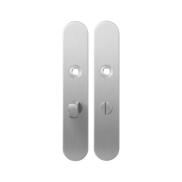 Langes Schild GPF1100.20 WC57/5 normales Knopf edelstahl gebürstet