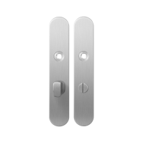 Langes Schild GPF1100.20 WC63/8 großes Knopf edelstahl gebürstet