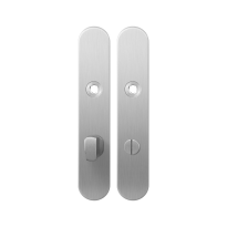Langes Schild GPF1100.20 WC72/8 großes Knopf edelstahl gebürstet