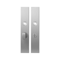 Langes Schild GPF1100.25 WC55/8 großes Knopf edelstahl gebürstet
