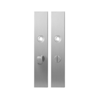 Langes Schild GPF1100.25 WC57/5 normales Knopf edelstahl gebürstet