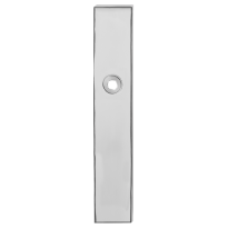 Langes Schild GPF1100.65 WC72/8 normales Knopf edelstahl poliert