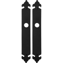 Langes Schild GPF6100.25 blind Schmiedeeisen schwarz