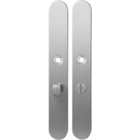 Langes Schild XL GPF1100.70 WC55/8 normales Knopf edelstahl gebürstet