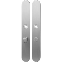 Langes Schild XL GPF1100.70 WC57/5 normales Knopf edelstahl gebürstet