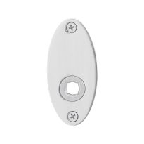 Rosette GPF1100.43L/R 80x38x2mm Edelstahl poliert links-/rechtsdrehend