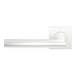 Deurkruk op rozet L-haaks model 19mm linkswijzend Wit Egaal