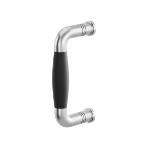 Stoßgriff Tonnen Modell Ika 130mm Edelstahl gebürstet mit schwarz