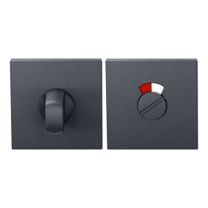 Toiletgarnituur GPF199E 53x53x6,5 mm stift 8mm Antraciet