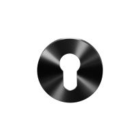 Zylinderrosette GPF0902VRP5 53x6mm PVD Schwarz