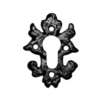Zylinderrosette KP1063 82x60mm Schmiedeeisen schwarz