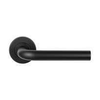 Türgriff auf Rosette L-Modell 19 mm schwarz
