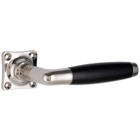 Türgriff-Set Ton/Viereck glänzend Nickel Ebenholz