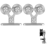 GPF0516.09 Schiebetürhänger Set Twin Edelstahl i.A. zusätzliche Tür