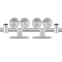 GPF0516.09 Schiebetürsystem Twin Edelstahl 200 cm