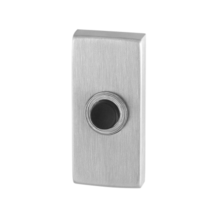 Türklingel mit schwarzer Druckknopf GPF9826.01 rechteckig 70x32x10 mm Edelstahl gebürstet