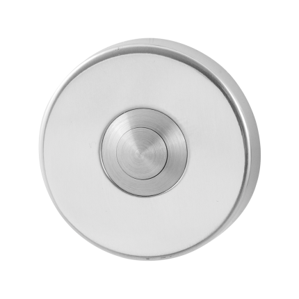 Türklingel mit Edelstahl Druckknopf GPF9827.40 rund 50x8 mm Edelstahl poliert