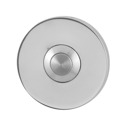 Türklingel mit Edelstahl Druckknopf GPF9827.45 rund 50x6 mm Edelstahl poliert