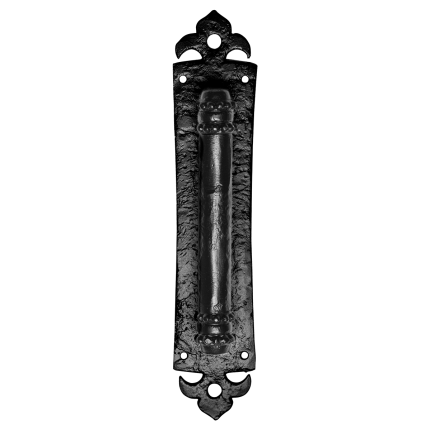 Stoßgriff KP2155 210mm auf Schild Schmiedeeisen schwarz