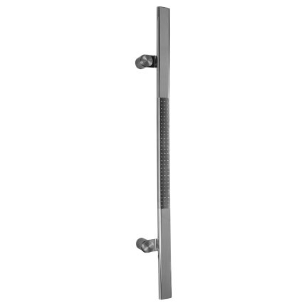 Stoßgriff T-Modell GPF30 38x20mm Edelstahl poliert mit Edelstahl gebürstet