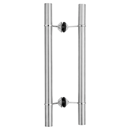 Stoßgriff T-Modell GPF35 32x20mm Edelstahl poliert mit Edelstahl gebürstet