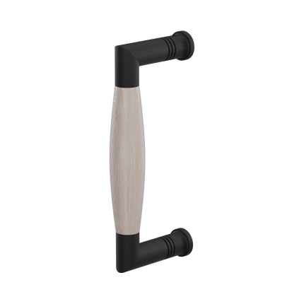Stoßgriff Tonnen Modell Ika 157mm schwarz mit Eichen Whitewash