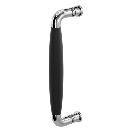 Stoßgriff Tonnen Modell Ika 207mm Edelstahl poliert mit schwarz