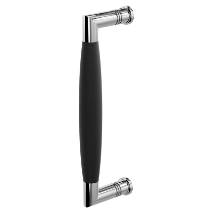 Stoßgriff Tonnen Modell Ika 207mm Edelstahl poliert mit schwarz