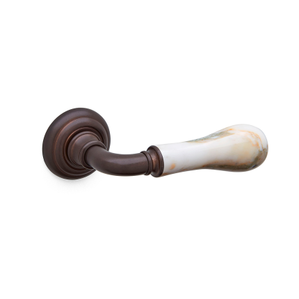 Türgriff auf Rosette Naxos 8011 Bronze Antik