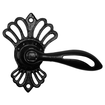 Türgriff auf Rosette KP2565 Schmiedeeisen schwarz