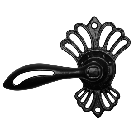Türgriff auf Rosette KP2565L Schmiedeeisen schwarz