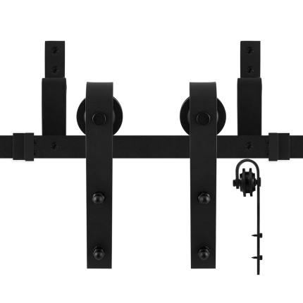 GPF0550.61 Doppel Schiebetürensystem Lanka schwarz 220 cm