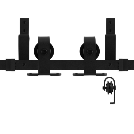 GPF0558.61 Doppel Schiebetürensystem Mutka schwarz 170 cm