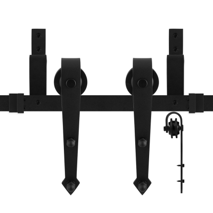 GPF0554.61 Doppel Schiebetürensystem Nuoli schwarz 220 cm