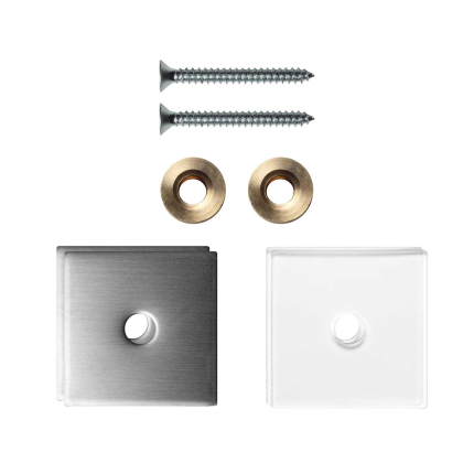 Befestigungsset i.A. einseitige Montage auf holz, Rosette 32x32x2mm