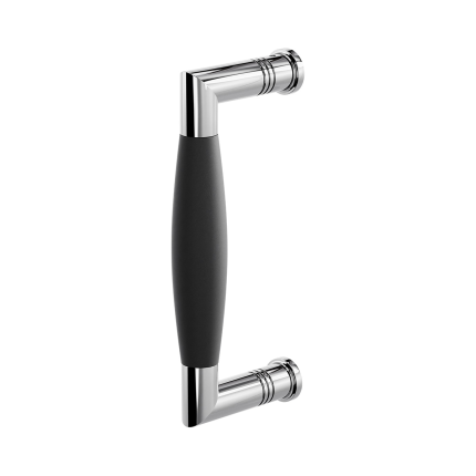 Stoßgriff Tonnen Modell Ika 157mm Edelstahl poliert mit schwarz