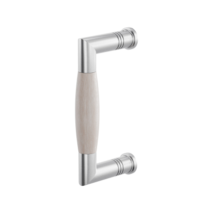 Stoßgriff Tonnen Modell Ika 130mm Edelstahl gebürstet mit Eichen Whitewash